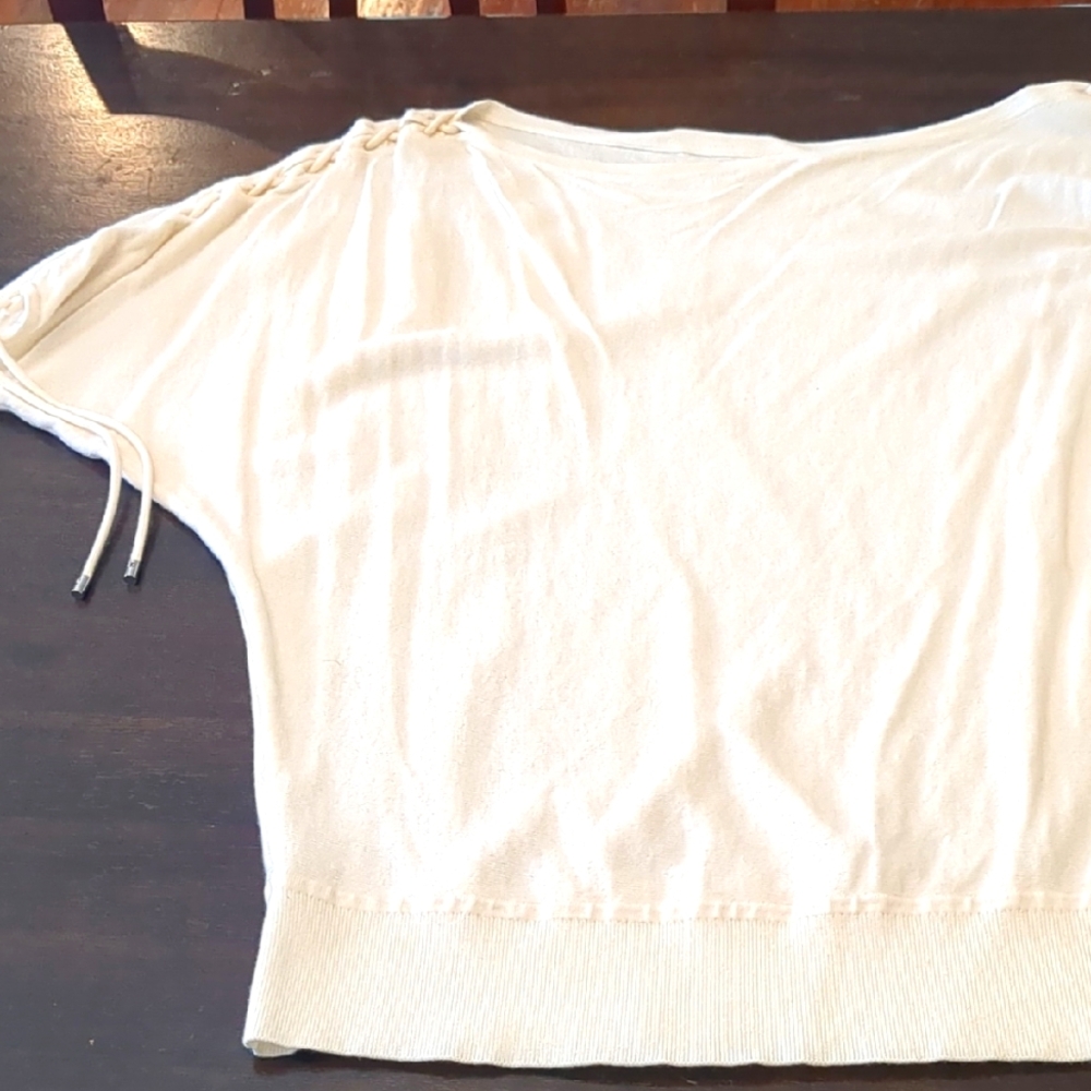 W By Worth Cream Boatneck Sweater